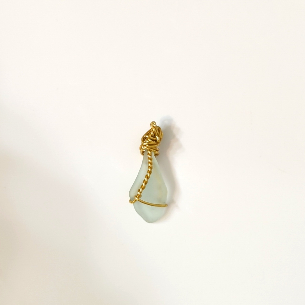 Sea glass handmade necklace pendant